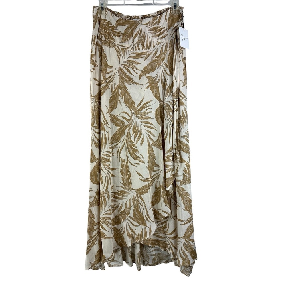 Free People Women's Maxi Skirt Sz L Hot Tropics Floral Printed Faux Wrap NWT